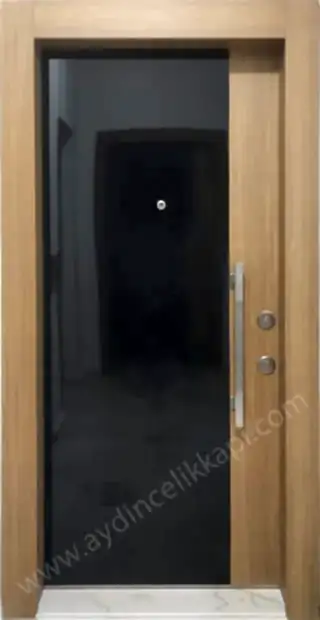 Çelik kapı 22, camlı model çelik kapı